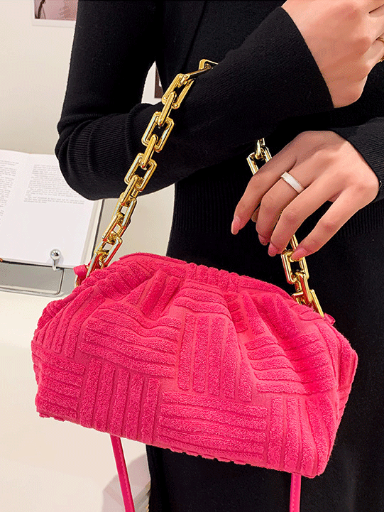 Women's Chains Towel Satchel Bag