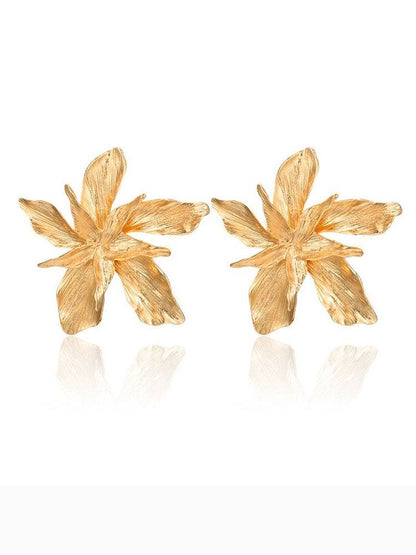 Women's Gold Flower Drop Dangle Earring