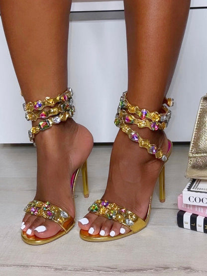 Women's Gems Embellished Heels