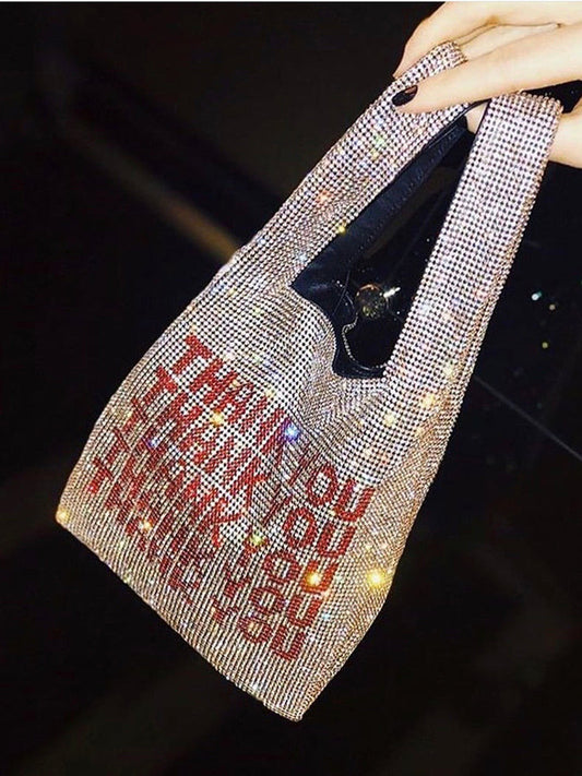 Women's Thank You Sequins Bag