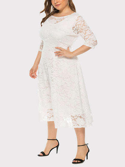 Women's Lace Evening A-Line Dress