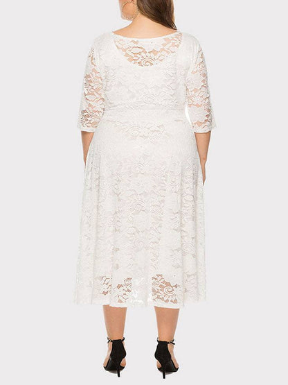 Women's Lace Evening A-Line Dress