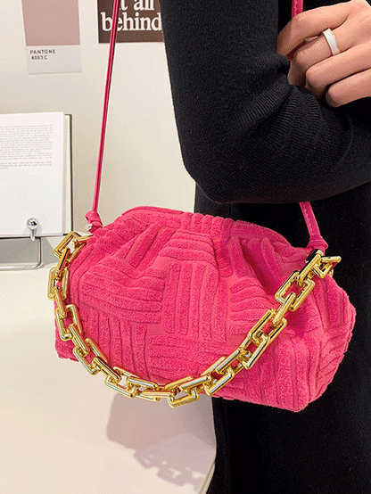 Women's Chains Towel Satchel Bag