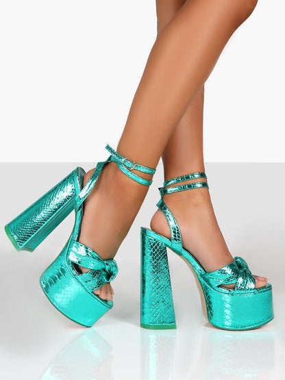 Metallic Platform High Heels