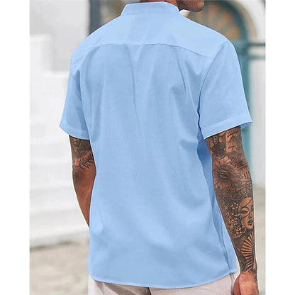 Men's Plain Lapel Shirt