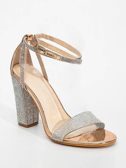 Rhinestones Ankle Strappy Sandals
