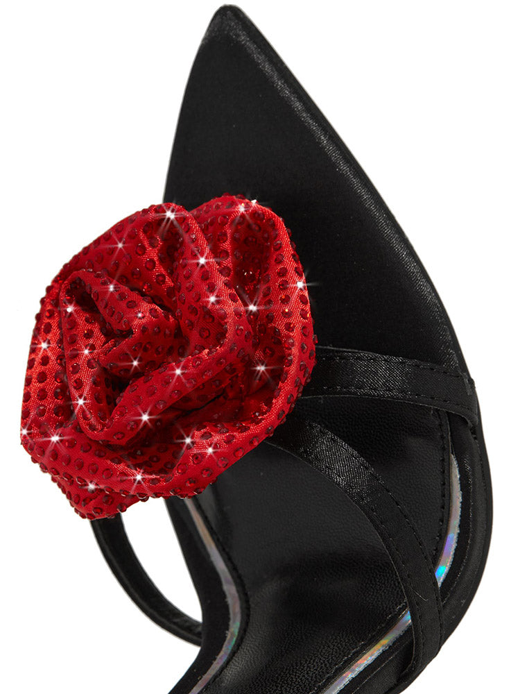 Rhinestone Rose Heels