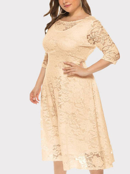 Women's Lace Evening A-Line Dress