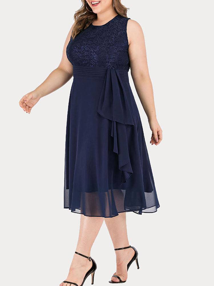 Women's Lace Sleeveless Cocktail Dress