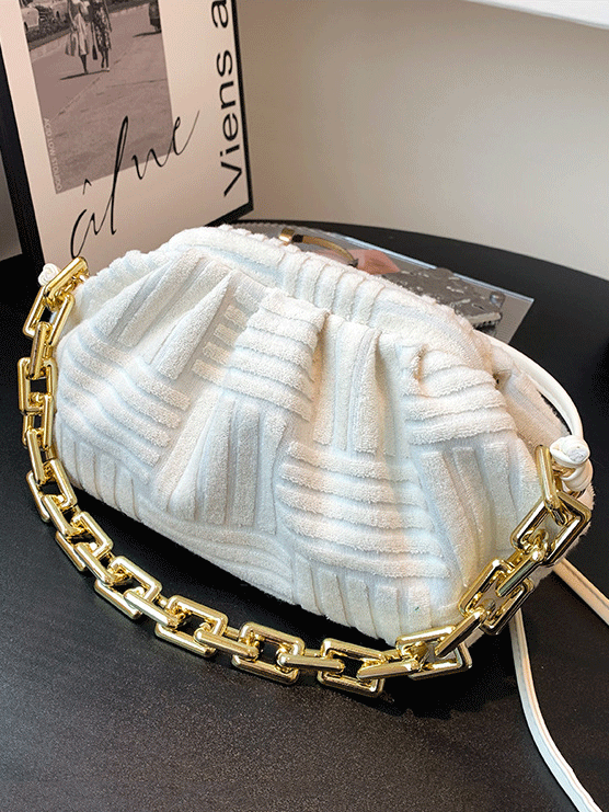 Women's Chains Towel Satchel Bag