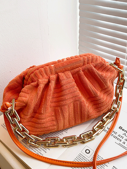 Women's Chains Towel Satchel Bag