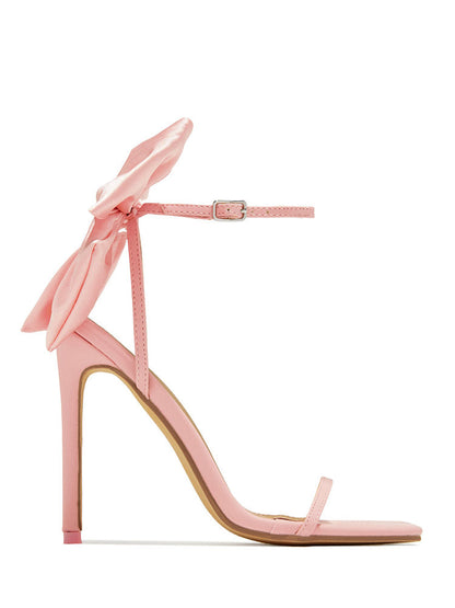 Fairytale Ankle Strap Bow Heel Sandals