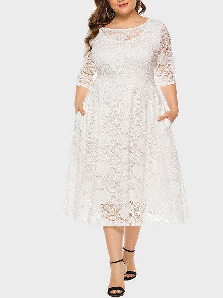 Women's Lace Evening A-Line Dress