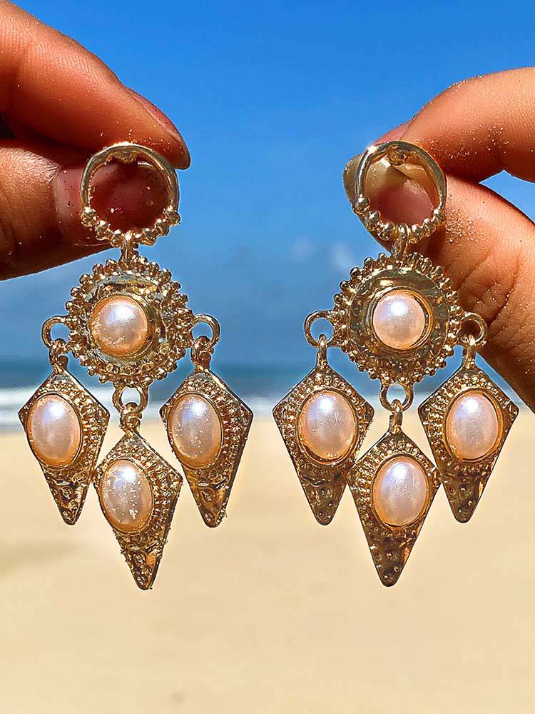 Women's Vintage Pearl Earrings