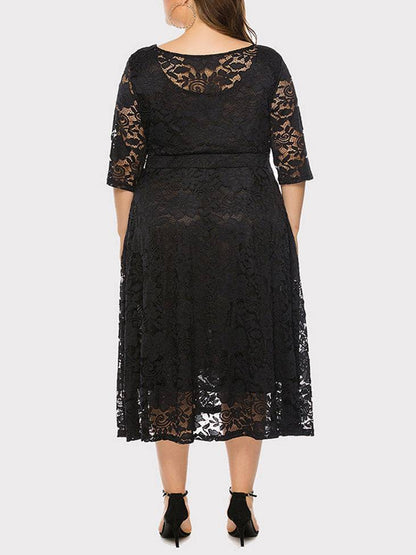 Women's Lace Evening A-Line Dress