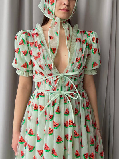 Women's Fruit Sequin Sweet Dress
