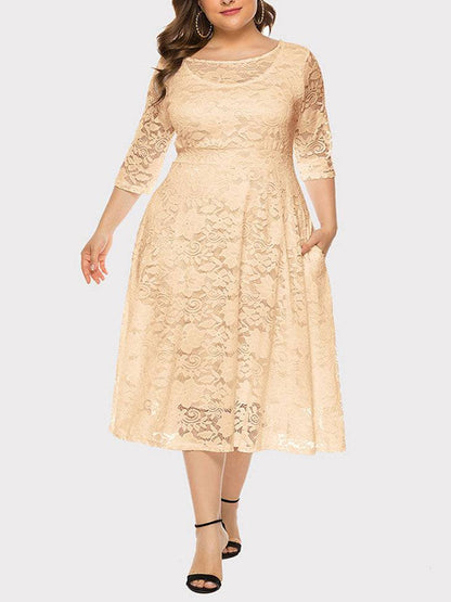 Women's Lace Evening A-Line Dress