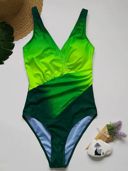 Gradient Color One Piece Swimsuit