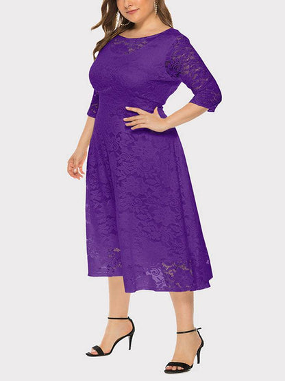 Women's Lace Evening A-Line Dress