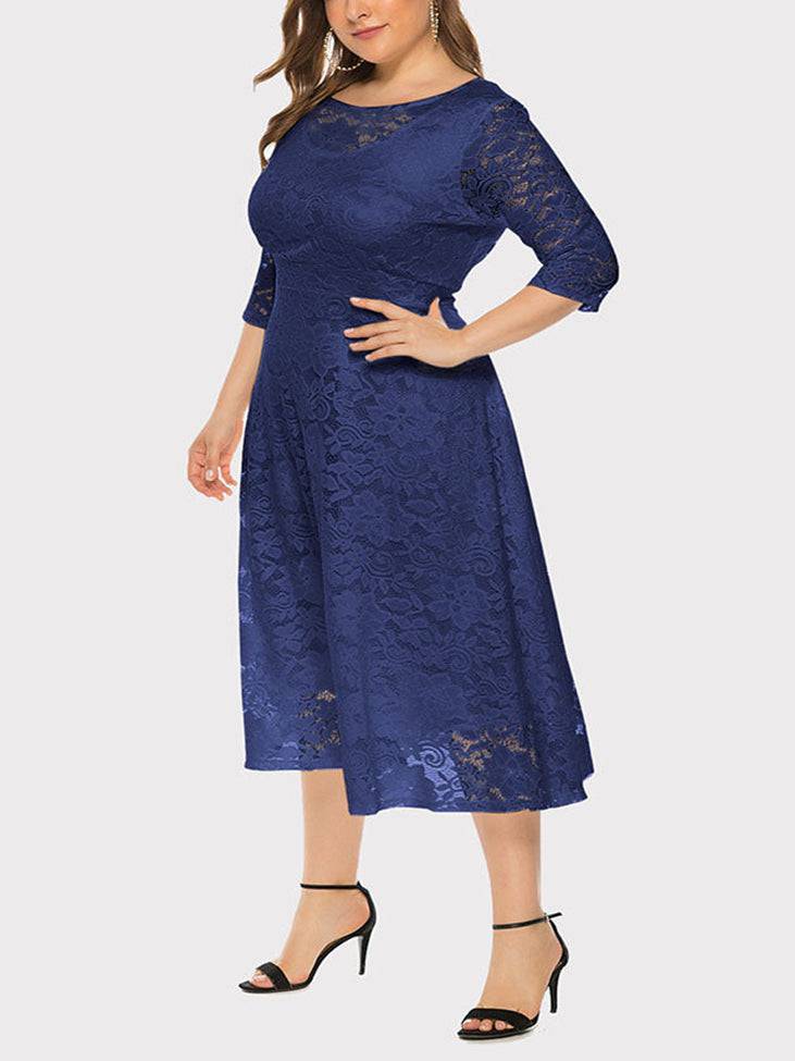 Women's Lace Evening A-Line Dress