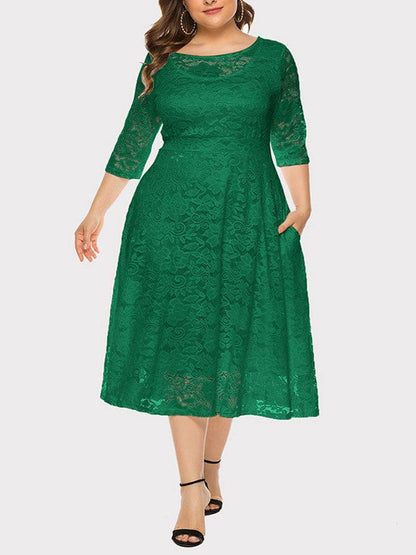 Women's Lace Evening A-Line Dress