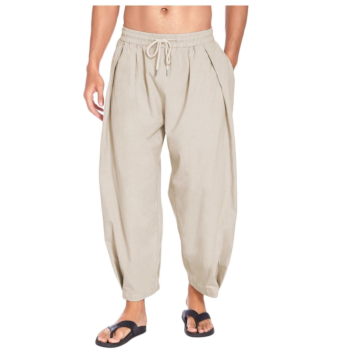 Men's Drawstring Cotton Linen Pant