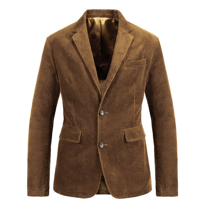 Men's Retro Lapel Corduroy Suit