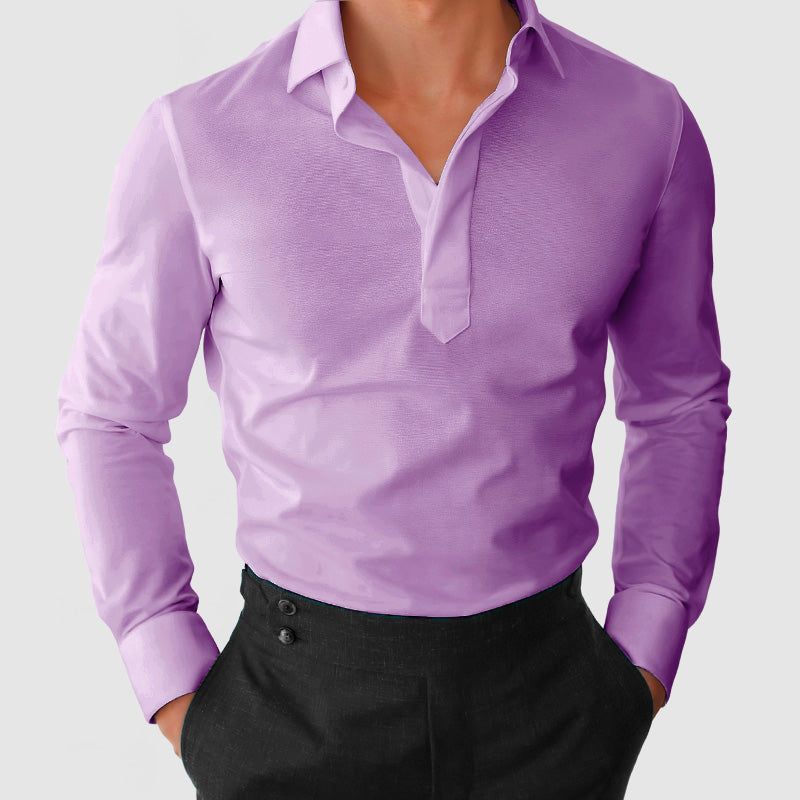 Men's Gentleman's Lapel Cotton Shirt