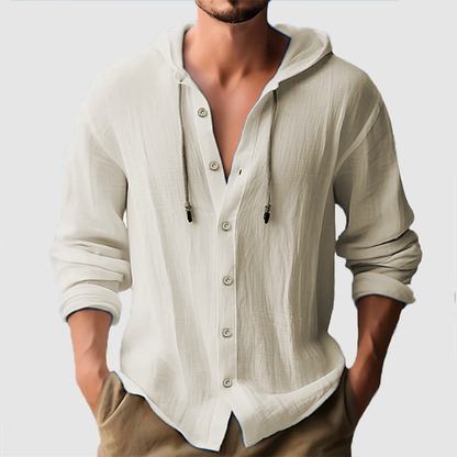 Men's Hooded Long Sleeve Shirt