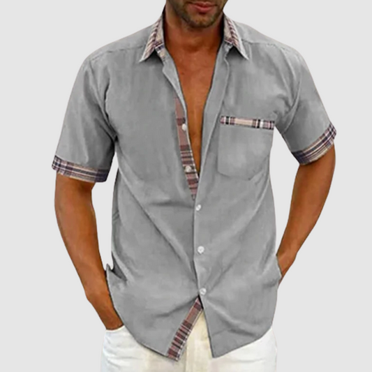 Men's Plaid Collar Summer Shirt