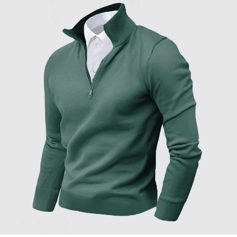 Men's Business Three-Quarter Zip Sweater