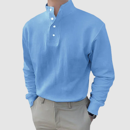 Men's Stand-up Collar Polo Shirt