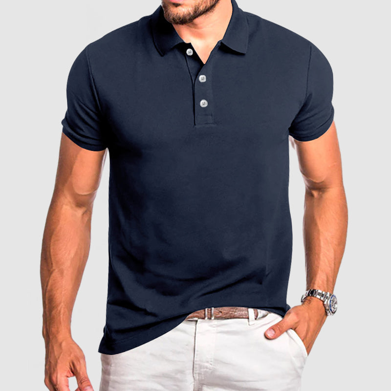 Men's Breathable Cotton Polo Shirt