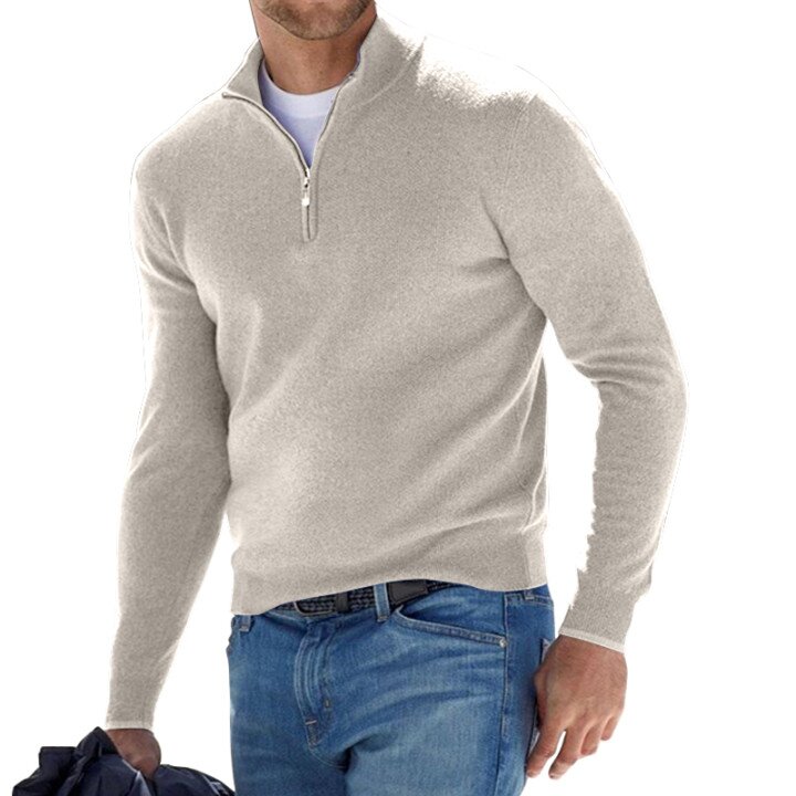 Men's Delicate Quarter Zip Sweater