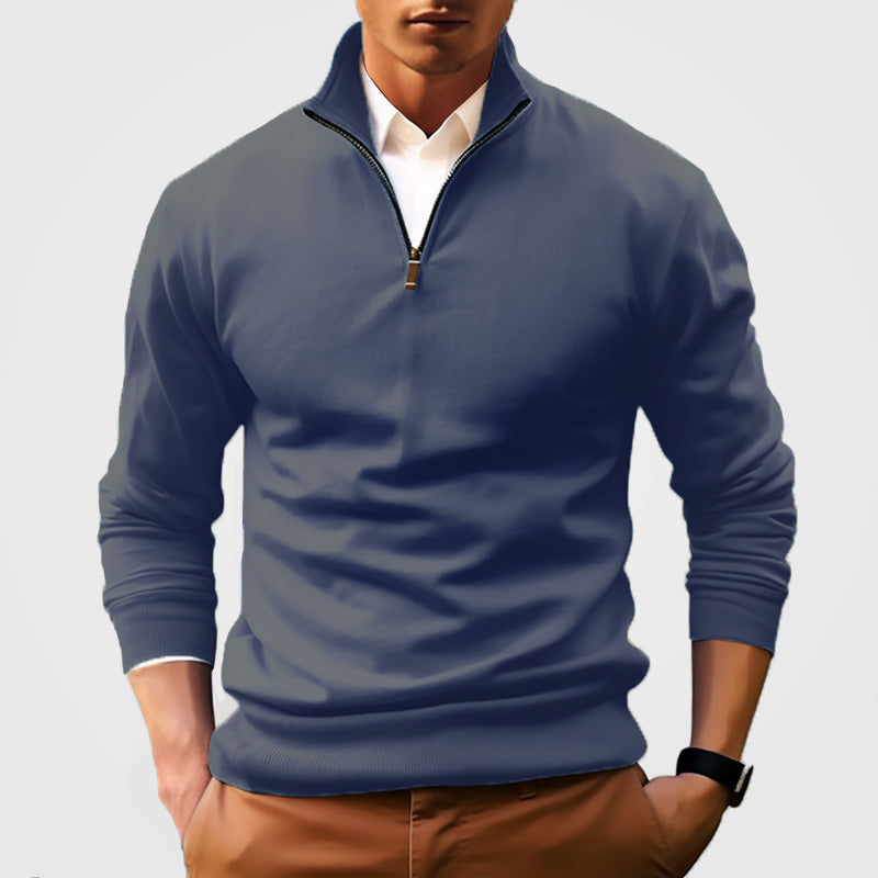 Men's Casual Zipper Cashmere Top