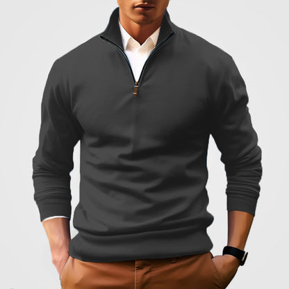 Men's Casual Zipper Cashmere Top