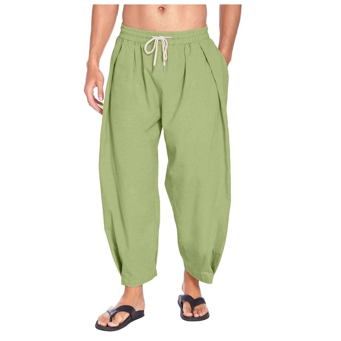 Men's Drawstring Cotton Linen Pant