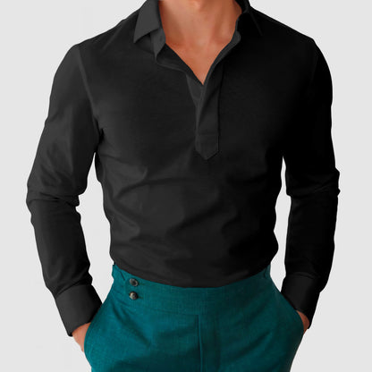 Men's Gentleman's Lapel Cotton Shirt