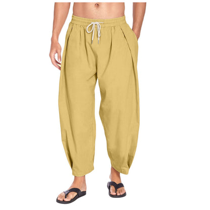 Men's Drawstring Cotton Linen Pant