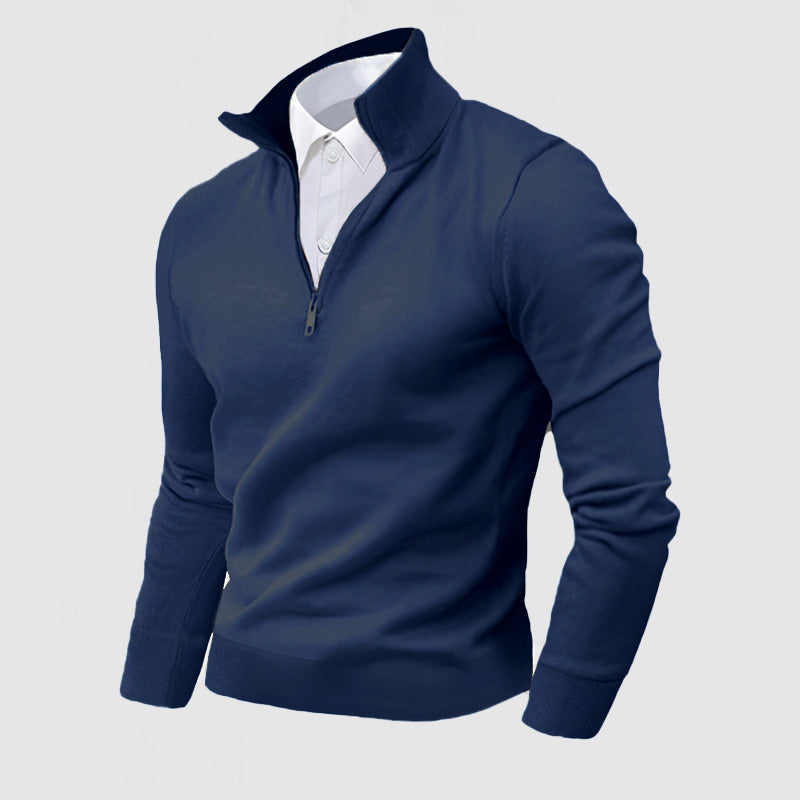 Men's Business Three-Quarter Zip Sweater