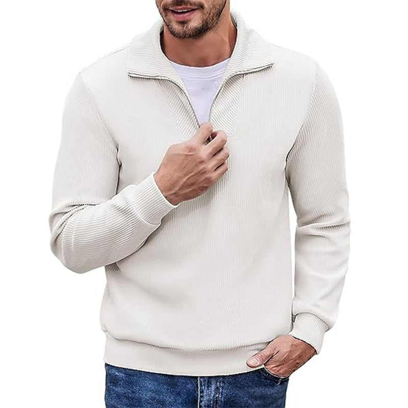 Men's Quarter Zip Sport Long Sleeve Sweater