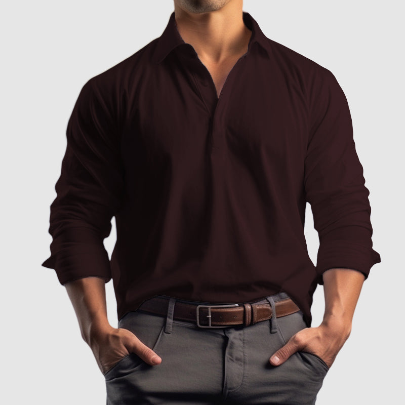 Men's Lapel Cotton Polo Shirt