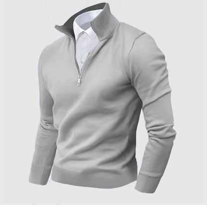 Men's Business Three-Quarter Zip Sweater