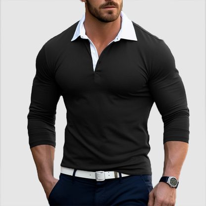 Men's V-Neck Solid Color POLO shirt