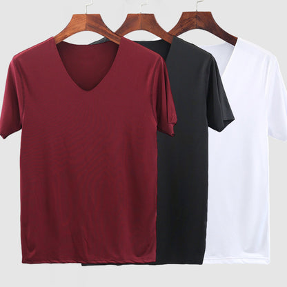 Men's Ice Silk V-Neck T-Shirt