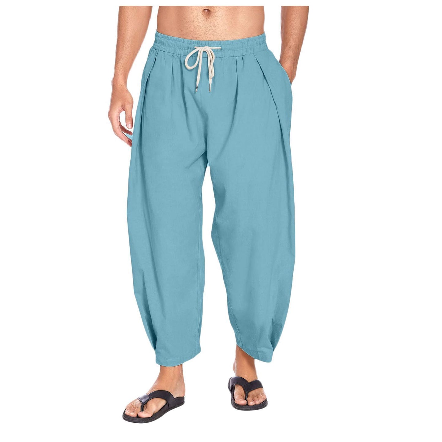 Men's Drawstring Cotton Linen Pant