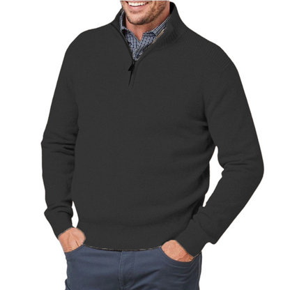 Men's Cashmere Quarter Zip Sweater