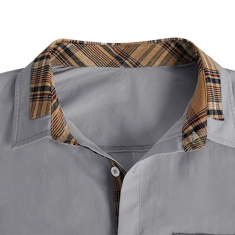 Men's Plaid Collar Summer Shirt