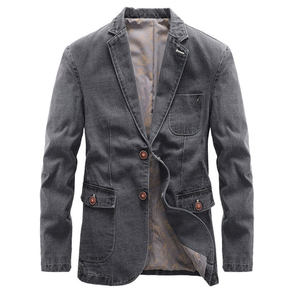 Men's Business Casual Denim Jacket