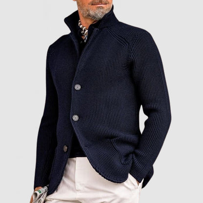 Men's Elegant lapel knit pocket jacket